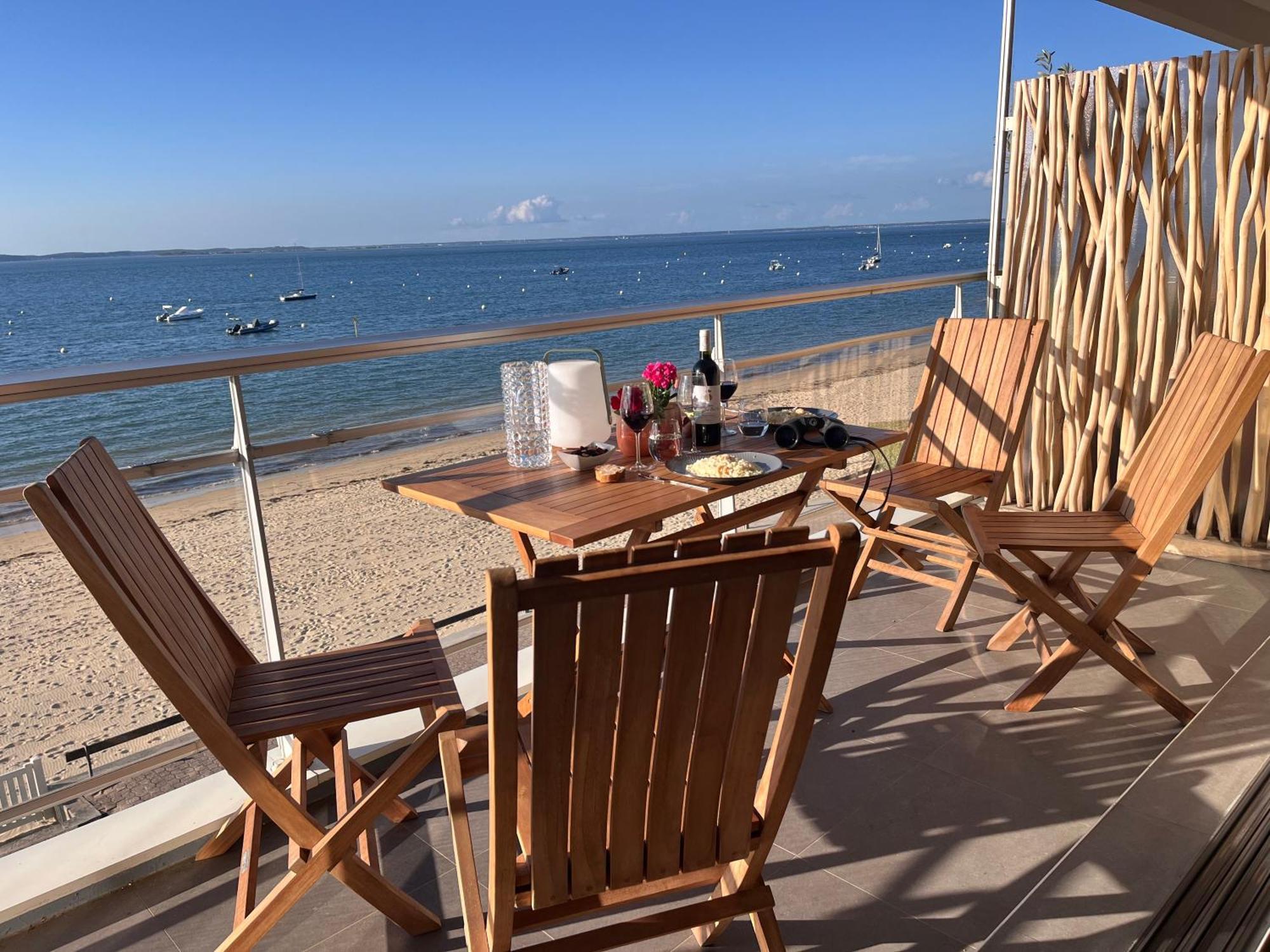 Premiere Ligne Acces Prive Et Direct A La Plage Vue Mer Arcachon Exterior foto